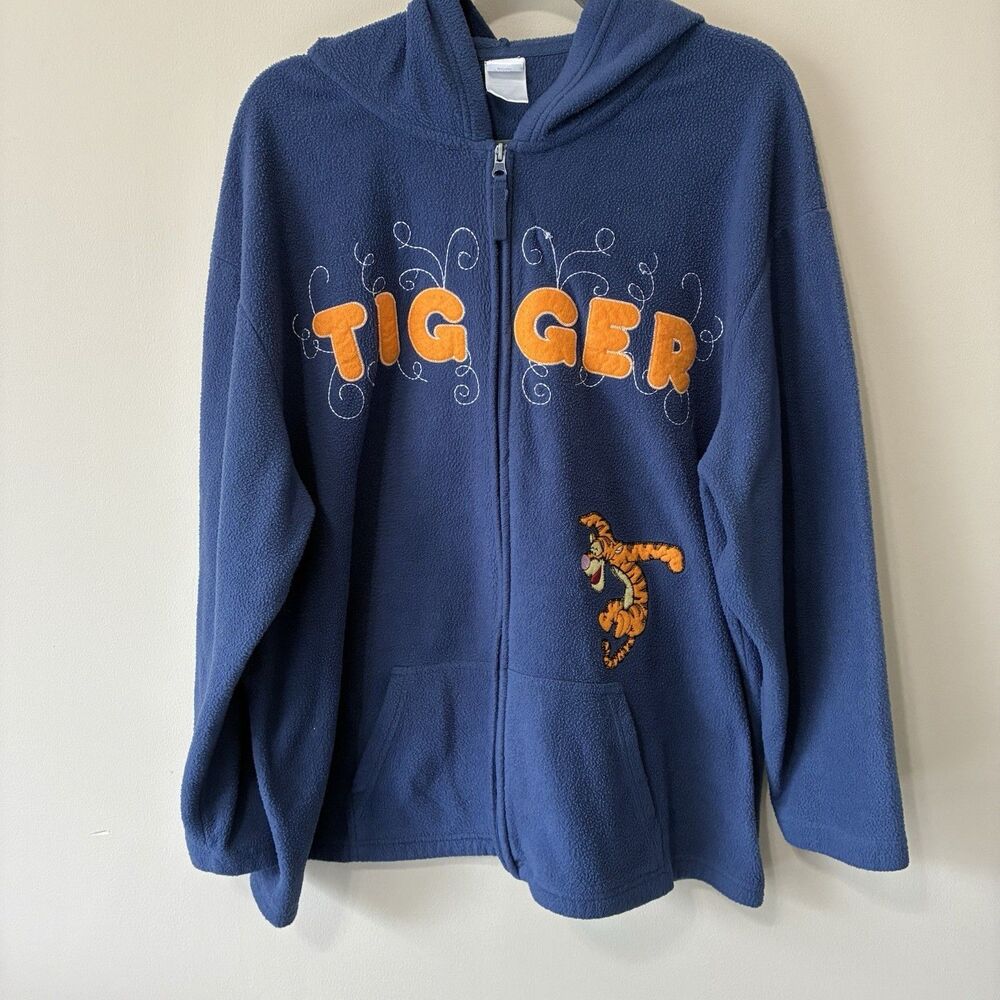 Vintage Disney Tigger Winnie The Pooh Full Zip Fleece Hoodie Women's Size 3X/24W